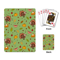 Thanksgiving Turkey Pattern Playing Cards Single Design (rectangle) by Valentinaart