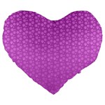 Background Polka Pink Large 19  Premium Heart Shape Cushions Front