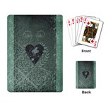 Elegant Heart With Piano And Clef On Damask Background Playing Cards Single Design (Rectangle) Back