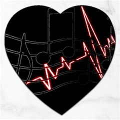 Music Wallpaper Heartbeat Melody Jigsaw Puzzle (heart) by HermanTelo