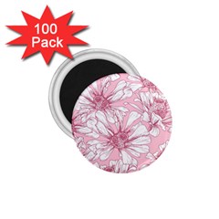 Pink Flowers 1 75  Magnets (100 Pack)  by Sobalvarro