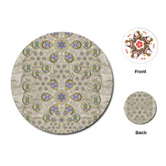 A Gift With Flowers And Bubble Wrap Playing Cards Single Design (round) by pepitasart