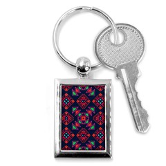 Rhombus Squares And Triangle                                                  Key Chain (rectangle) by LalyLauraFLM