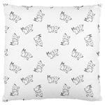 Messy Life Phrase Motif Typographic Pattern Large Flano Cushion Case (One Side) Front