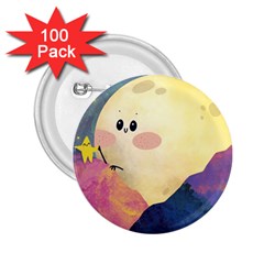 Luna Grande 2 25  Buttons (100 Pack)  by Mjdaluz