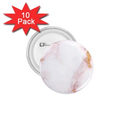 Pink And White Marble Texture With Gold Intrusions Pale Rose Background 1 75  Buttons (10 Pack) by genx