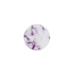 White Marble Violet Purple Veins Accents Texture Printed Floor Background Luxury 1  Mini Buttons by genx