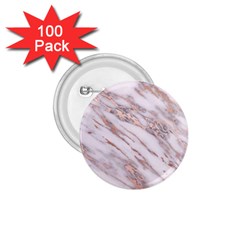 Marble With Metallic Rose Gold Intrusions On Gray White Stone Texture Pastel Pink Background 1 75  Buttons (100 Pack)  by genx