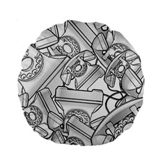 Phone Dial Communication Technology Standard 15  Premium Round Cushions by Wegoenart
