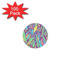 Feathers Pattern 1  Mini Buttons (100 Pack)  by Sobalvarro