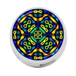 Pattern Geometric Glow Colors Lines Seamless 4-Port USB Hub (Two Sides) Front