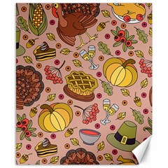 Thanksgiving Pattern Canvas 8  X 10  by Sobalvarro