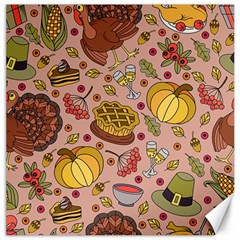 Thanksgiving Pattern Canvas 12  X 12  by Sobalvarro