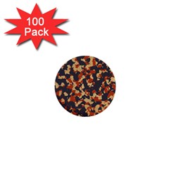 Aged Red, White, And Blue Camo 1  Mini Buttons (100 Pack)  by McCallaCoultureArmyShop