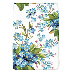 Blue Floral Print Removable Flap Cover (l) by designsbymallika