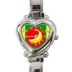 Banana Republic Flags Yellow Red Heart Italian Charm Watch by HermanTelo