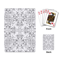 Black And White Decorative Ornate Pattern Playing Cards Single Design (rectangle) by dflcprintsclothing