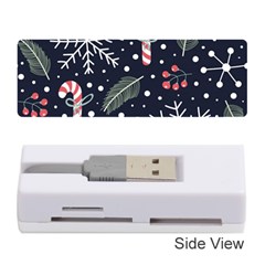 Holiday Seamless Pattern With Christmas Candies Snoflakes Fir Branches Berries Memory Card Reader (stick) by Vaneshart