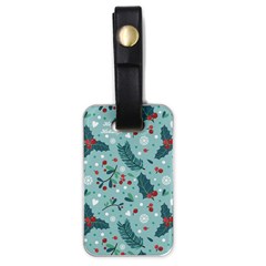 Seamless Pattern With Berries Leaves Luggage Tag (one Side) by Vaneshart