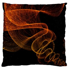 Circle Fractals Pattern Large Flano Cushion Case (one Side) by HermanTelo