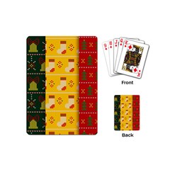Knitted Christmas Pattern With Socks Bells Playing Cards Single Design (mini) by Vaneshart