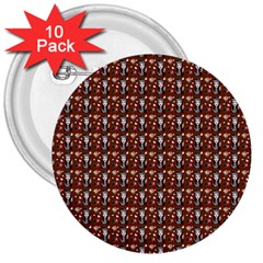 Chrix Pat Russet 3  Buttons (10 Pack)  by snowwhitegirl