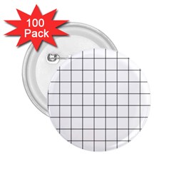 Aesthetic Black And White Grid Paper Imitation 2 25  Buttons (100 Pack)  by genx