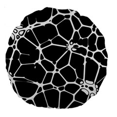 Neurons Braid Network Wattle Yarn Large 18  Premium Round Cushions by HermanTelo