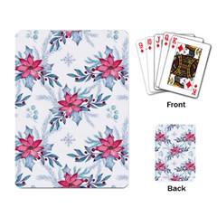 Watercolor Christmas Floral Seamless Pattern Playing Cards Single Design (rectangle) by Vaneshart
