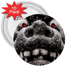 Monster Sculpture Extreme Close Up Illustration 2 3  Buttons (10 Pack)  by dflcprintsclothing