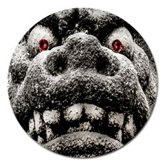 Monster Sculpture Extreme Close Up Illustration 2 Magnet 5  (round) by dflcprintsclothing
