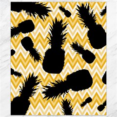 Ananas Chevrons Noir/jaune Canvas 20  X 24  by kcreatif