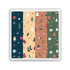 Flat Design Christmas Pattern Collection Memory Card Reader (square) by Vaneshart