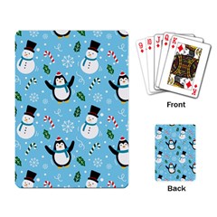 Colorful Funny Christmas Pattern Cartoon Playing Cards Single Design (rectangle) by Vaneshart