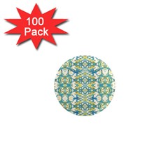 Colored Geometric Ornate Patterned Print 1  Mini Magnets (100 Pack)  by dflcprintsclothing