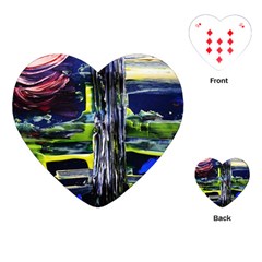 Between Two Moons 7 Playing Cards Single Design (heart) by bestdesignintheworld