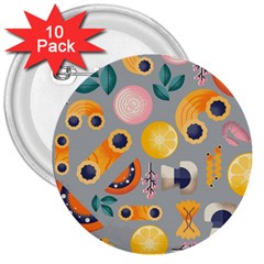 Italian Food Seamless Pattern 3  Buttons (10 Pack)  by Wegoenart