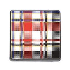 Plaid Mosaic Pixel Seamless Pattern Memory Card Reader (square 5 Slot) by Wegoenart