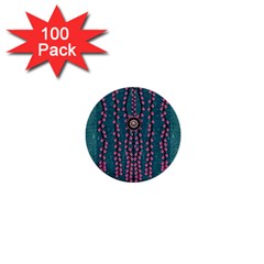 Japanese Sakura Blossoms On The Mountain 1  Mini Buttons (100 Pack)  by pepitasart