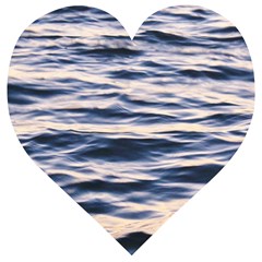 Ocean At Dusk Wooden Puzzle Heart by TheLazyPineapple