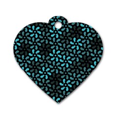 Decorative Flower Nature Abstract Dog Tag Heart (one Side) by Vaneshart