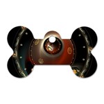 Pattern Background Swinging Design Dog Tag Bone (Two Sides) Back
