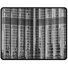 Architecture Structure Glass Metal Double Sided Fleece Blanket (medium)  by Vaneshart