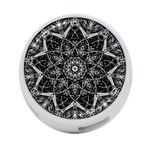 Black And White Pattern 4-Port USB Hub (Two Sides) Front