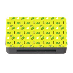 Green Elephant Pattern Yellow Memory Card Reader With Cf by snowwhitegirl