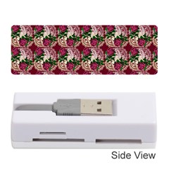 Doily Rose Pattern Red Memory Card Reader (stick) by snowwhitegirl