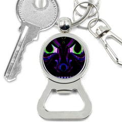 Demon Ethnic Mask Extreme Close Up Illustration Bottle Opener Key Chain by dflcprintsclothing
