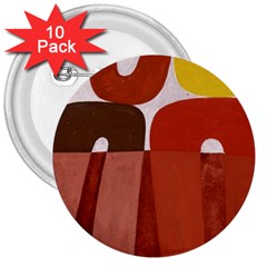 Sophie Taeuber Arp, Composition À Motifs D arceaux Ou Composition Horizontale Verticale 3  Buttons (10 Pack)  by Sobalvarro