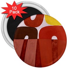 Sophie Taeuber Arp, Composition À Motifs D arceaux Ou Composition Horizontale Verticale 3  Magnets (10 Pack)  by Sobalvarro