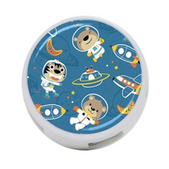 Seamless Pattern Funny Astronaut Outer Space Transportation 4-port Usb Hub (one Side) by Vaneshart